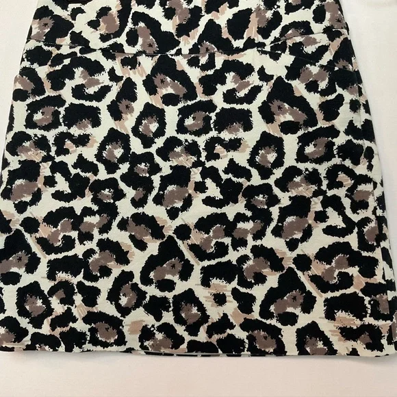 LOFT lot of 2 Leopard Print & Geometric Skirts - Linen and Cotton blends *Coupon - Picture 4 of 15